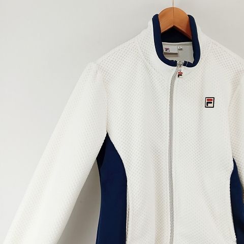 FILA - フィラ FILA ロゴ トラックジャケット スポーツ ウェア L 白 紺 フィラ FILA ロゴ トラックジャケット スポーツ ウェア L 白 紺