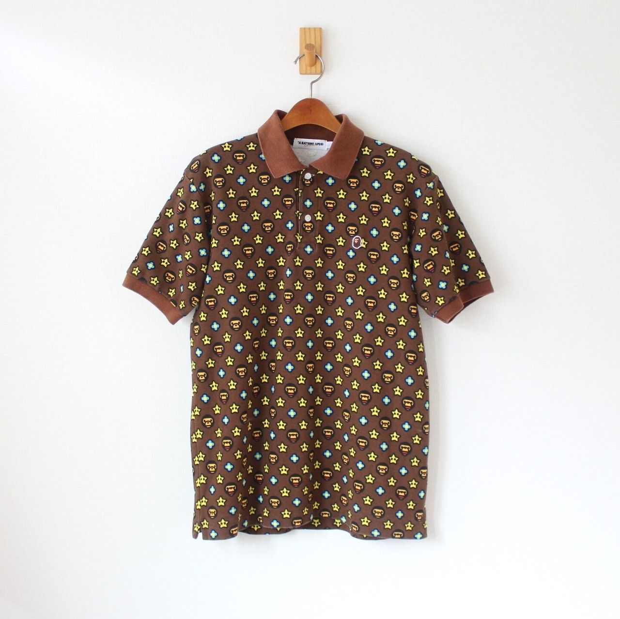 A BATHING APE アベイシングエイプ ポロシャツ 日本製 マイロ、スター