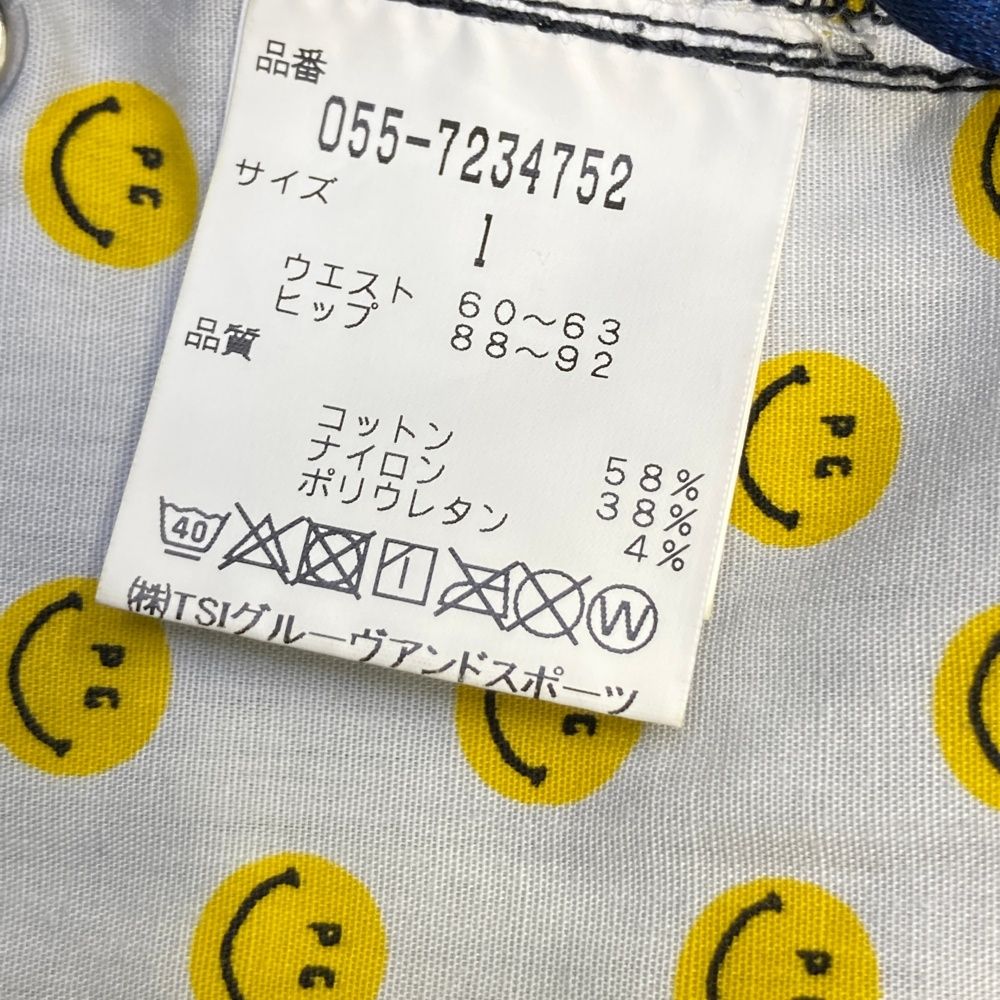 サイズ：1 PEARLY GATES パーリーゲイツ  スカート ニコちゃん ネイビー系 [240001226886] ゴルフウェア レディース ストスト サイズ：1 PEARLY GATES パーリーゲイツ スカート ニコちゃん