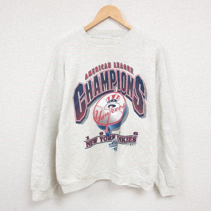 XL/古着 長袖 スウェット メンズ 90s MLB ニューヨークヤンキース 