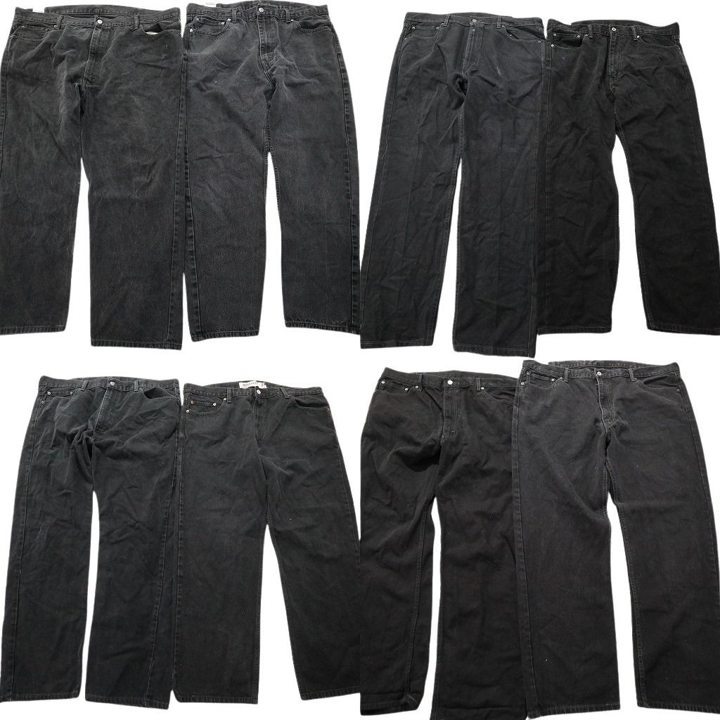 古着卸 まとめ売り リーバイス 505 ブラックデニム パンツ 8枚セット  