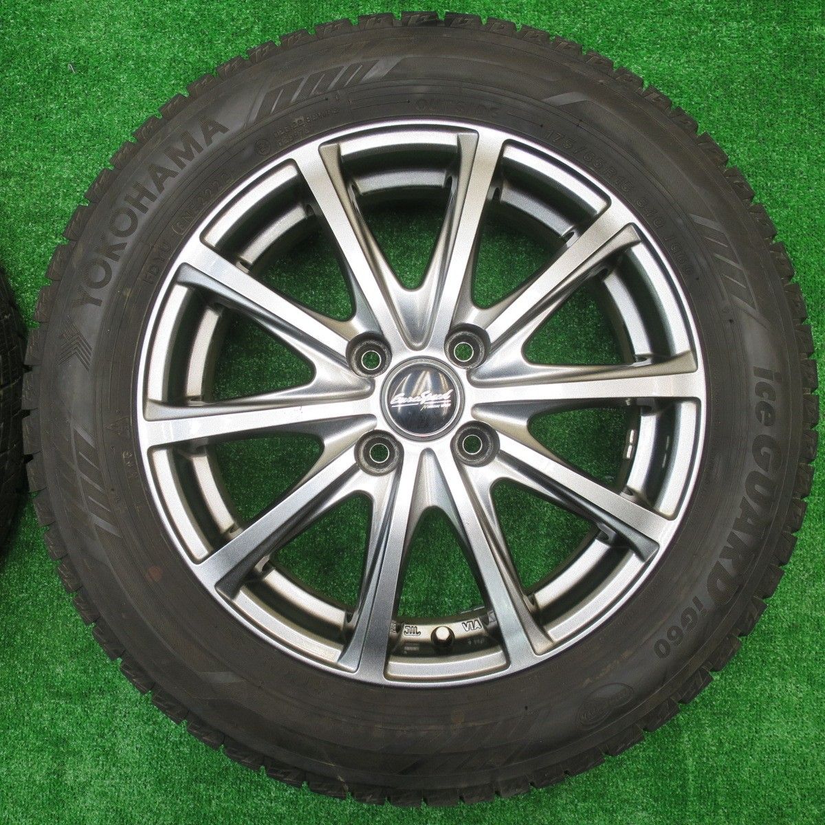 バリ溝 22年 キレイ 9分 スタッドレス 175|65R15 ヨコハマ アイスガード iG60 EuroSpeed MANARAY SPORT ユーロスピード 15インチ PCD100|4H 5100802NJス