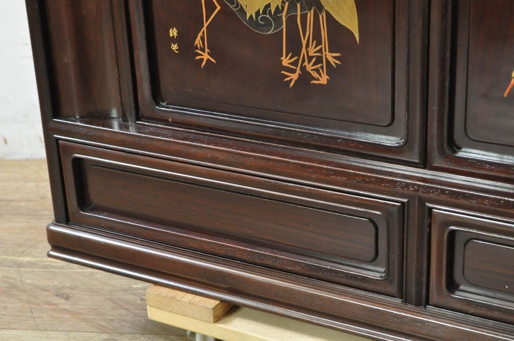 アンティーク 仕切り棚 チェスト 食器棚 書類棚 無垢材 無塗装 z950