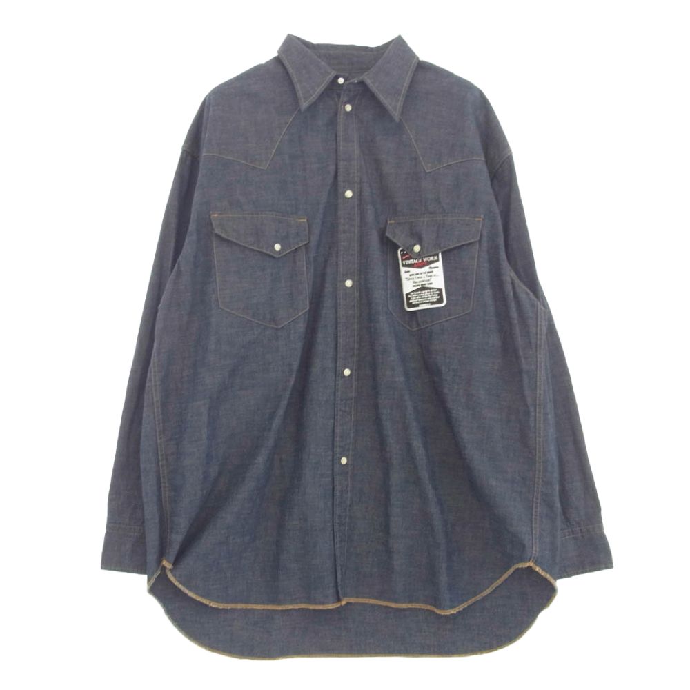 ダイリク DAIRIKU 24SS 24SS S-4 Onewash Denim Western Over Shirt 
