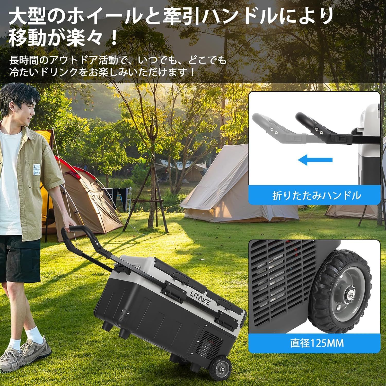 Alpicool車載冷蔵庫 2室 31L ポータブル冷蔵庫 逆らい 独立温度制御 2フタ