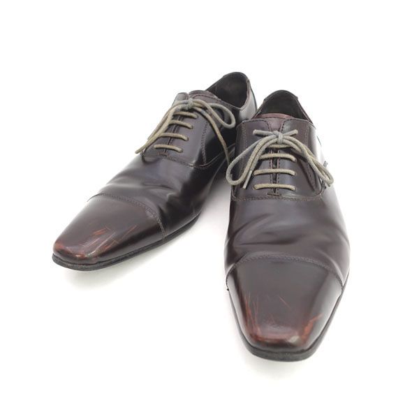 COMME CA MEN ◇ビジネスシューズ/レザー/ダークブラウン/サイズ25cm