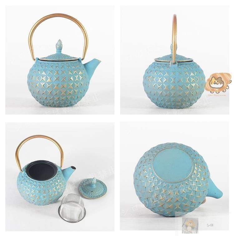 鋳鉄急須 古風鉄瓶 鉄分補給 提梁壺 茶壺 水壷 煮茶壷YEDA349