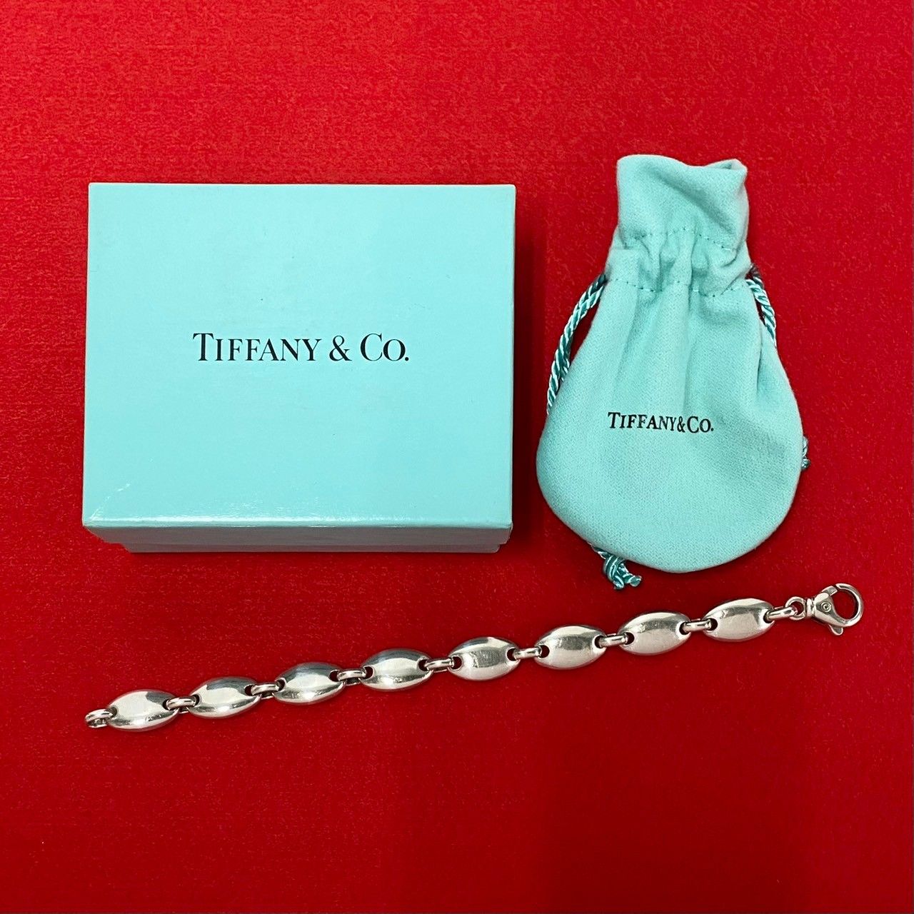 極 美品 TIFFANY&Co. ティファニー OLD Tiffany ぺブル リンク ブレスレット シルバー925 ブレスレット バングル シルバー  33858 - メルカリ