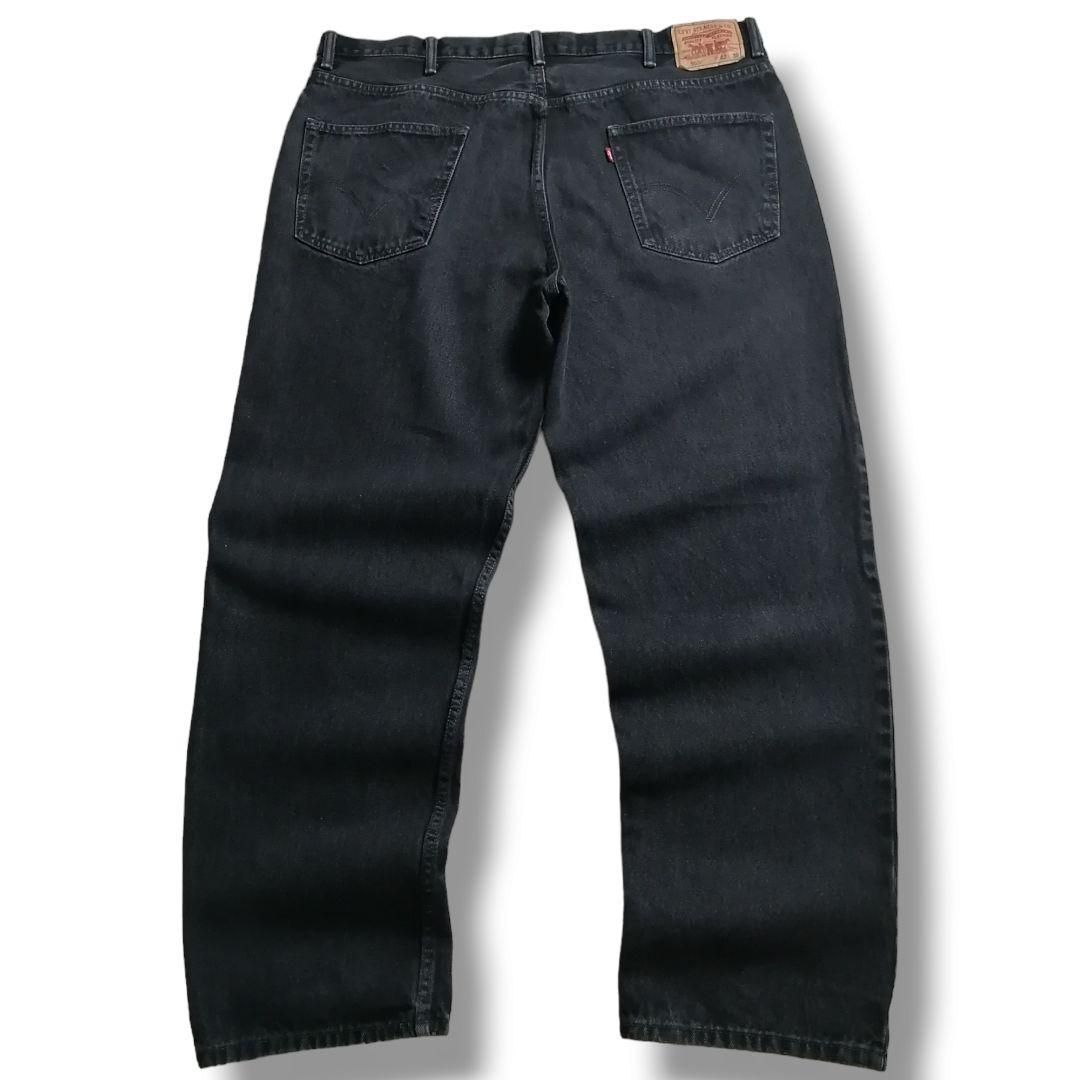 リーバイス550 ブラックデニム ルーズ ジーンズ W42 古着 テーパード リーバイス550 Levis ブラックデニム リラックスフィット