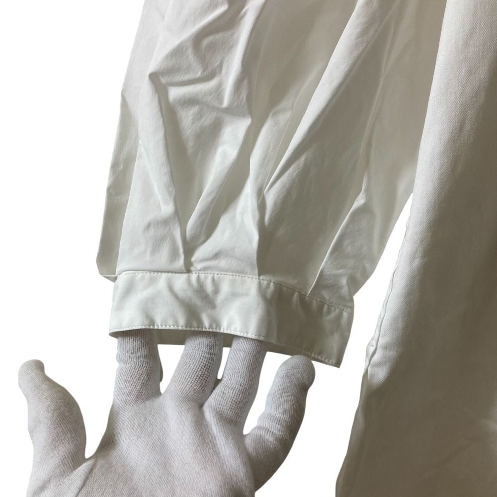美品 Pale Jute ペールジュート ストレッチ ラウンドカラーシャツ ブラウス サイズF ホワイト レディース 古着 中古 中古】美品 Pale Jute ペールジュート ストレッチ ラウンド