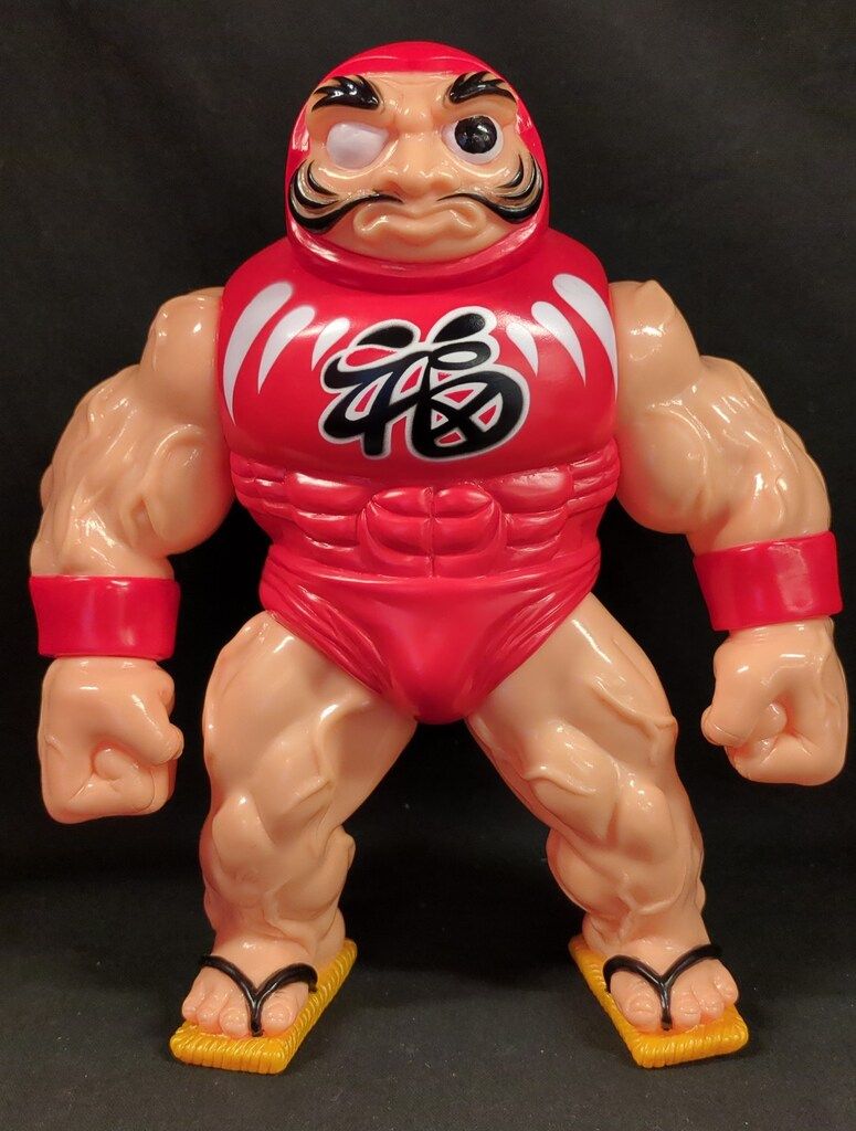 RX-NEMESIS 影団ソフビシリーズ ダルマン 肌色成型/赤/胸に福