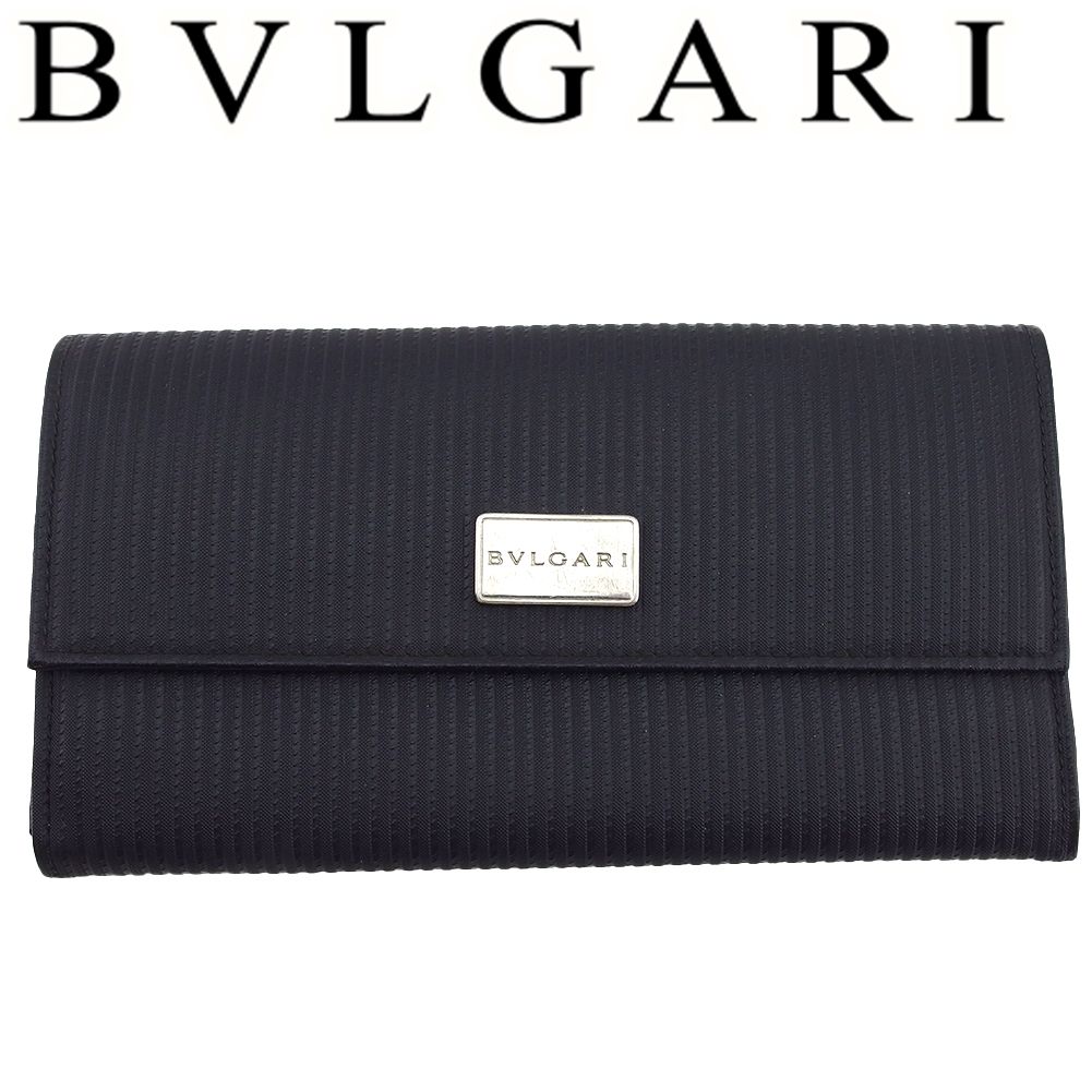 ☆*☆様 大特価セール中❗️【美品】BVLGARI ミレリゲ 長財布 ブラック ブルガリ BVLGARI 長財布 ミレリゲ ロゴプレート ブラック