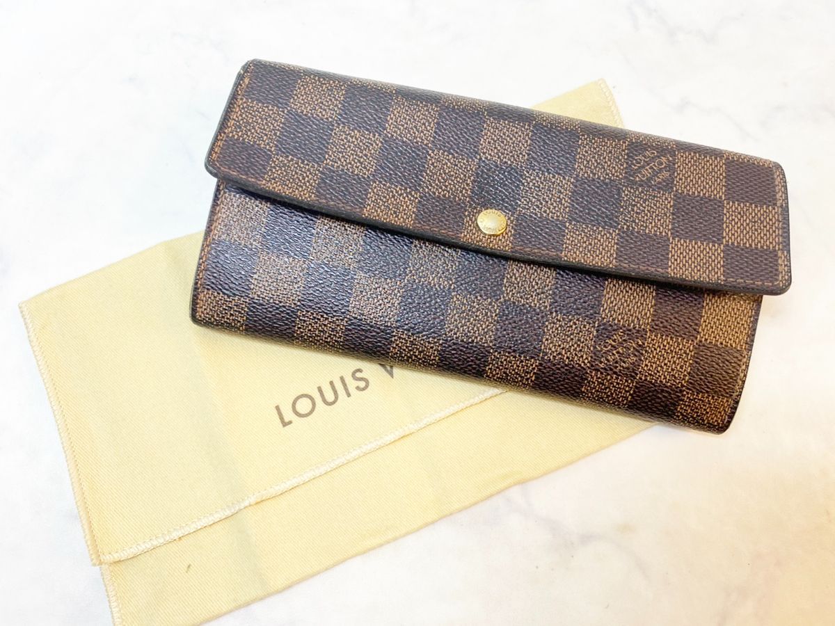Louis Vuitton ダミエ長財布 保存袋付き ルイヴィトン ダミエ 長財布 保存袋付き Louis Vuitton ダミエ