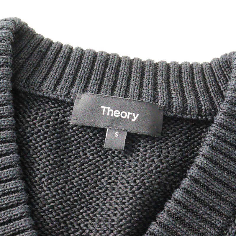 美品 2023SS セオリー Theory INSPIRE V NECK VEST S/ブラック