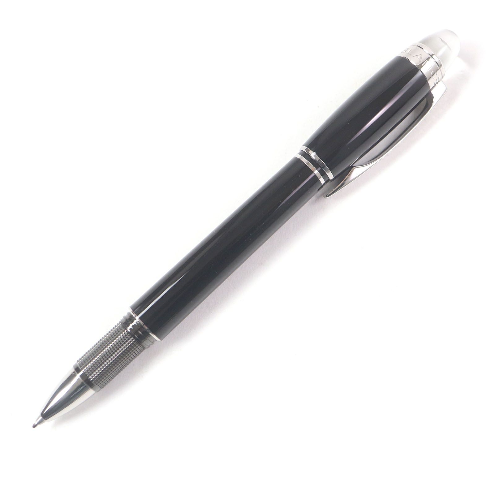 □MONTBLANC モンブラン スターウォーカー キャップ式 ネームペン ボールペン ブラック シルバー 箱 ケース付き ドイツ製 メンズ