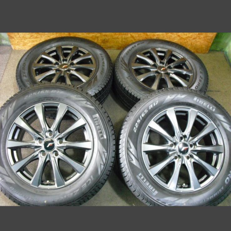 T-2136 本州 ピレリ 225 65R17 超バリ山 40アルファード ヴェルファイア 等 17インチスタッドレス タイヤホイール