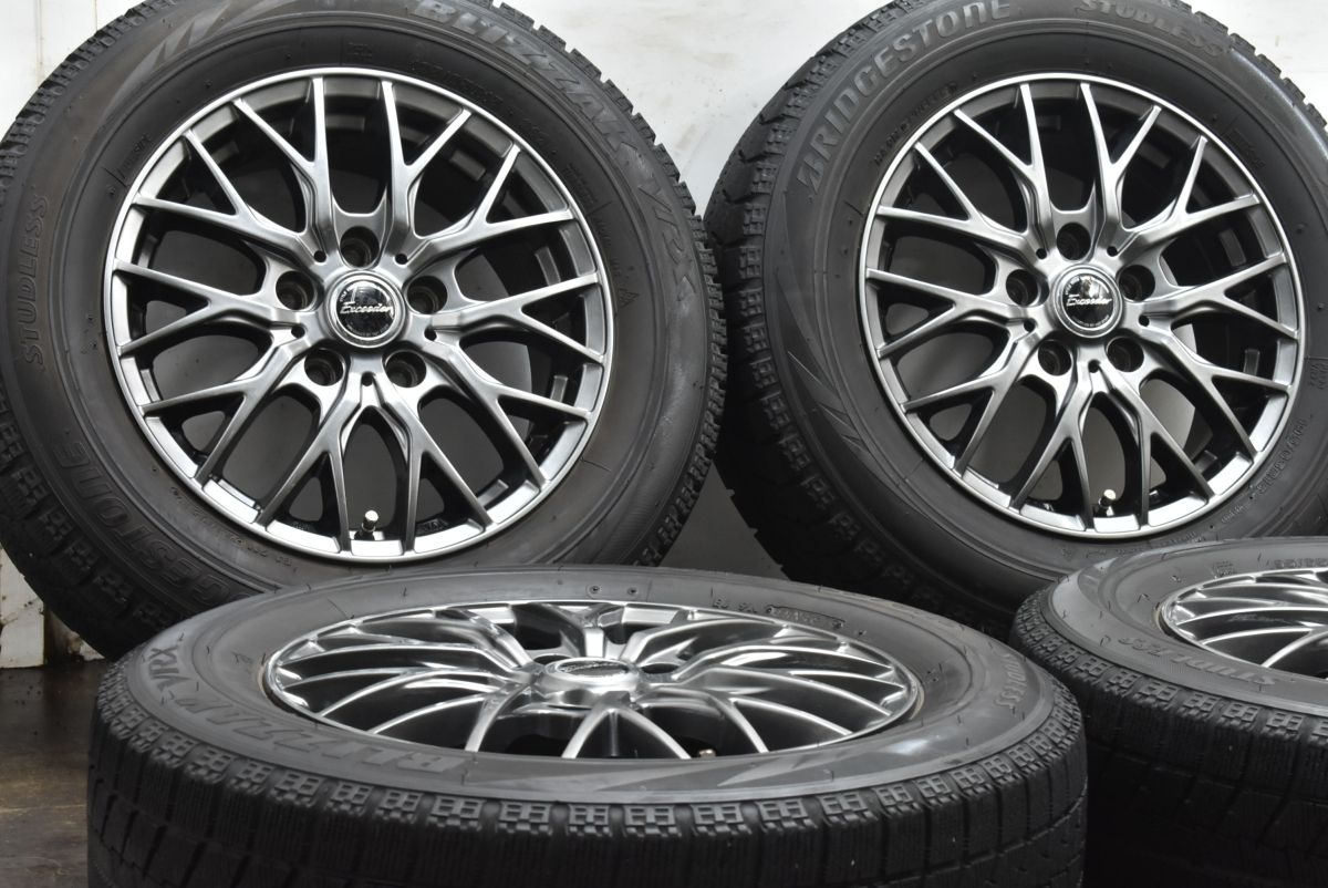 セレナ等に エクシーダ 15in 6J 43 PCD114.3 ブリヂストン ブリザック 195 65R15 ノア ヴォクシー エスクァイア ステップワゴン