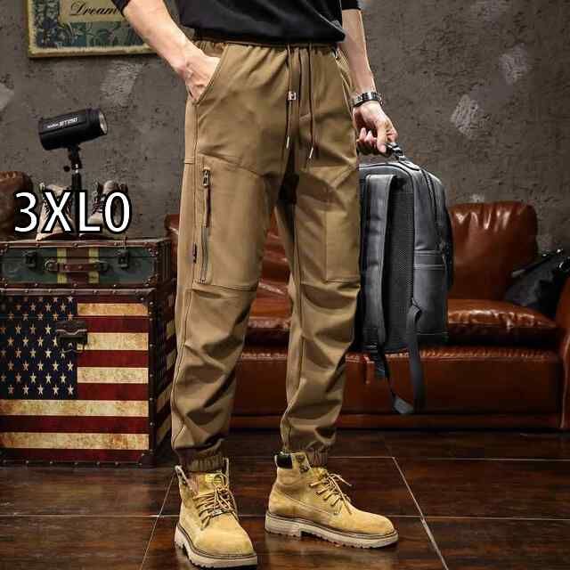 3XL0 秋冬 コーデ メンズ 服 シンプル ファッション オシャレ 大人 かっこいい 大きいサイズ ストリート 紳士服 アメリカン レトロ ヘビー カーゴ パンツ レッグ カジュアル パンツ