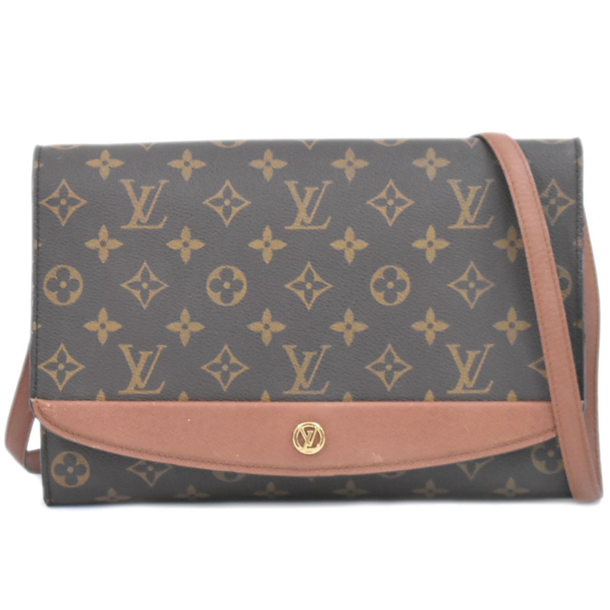 本物 ルイヴィトン LOUIS VUITTON LV ボルドー モノグラム 2WAY ショルダーバッグ ポシェット クラッチバッグ ブラウン M51797 ビトン バッグ 中古 本物 ルイヴィトン LOUIS VUITTON LV ボルドー モノグラム 2WAY