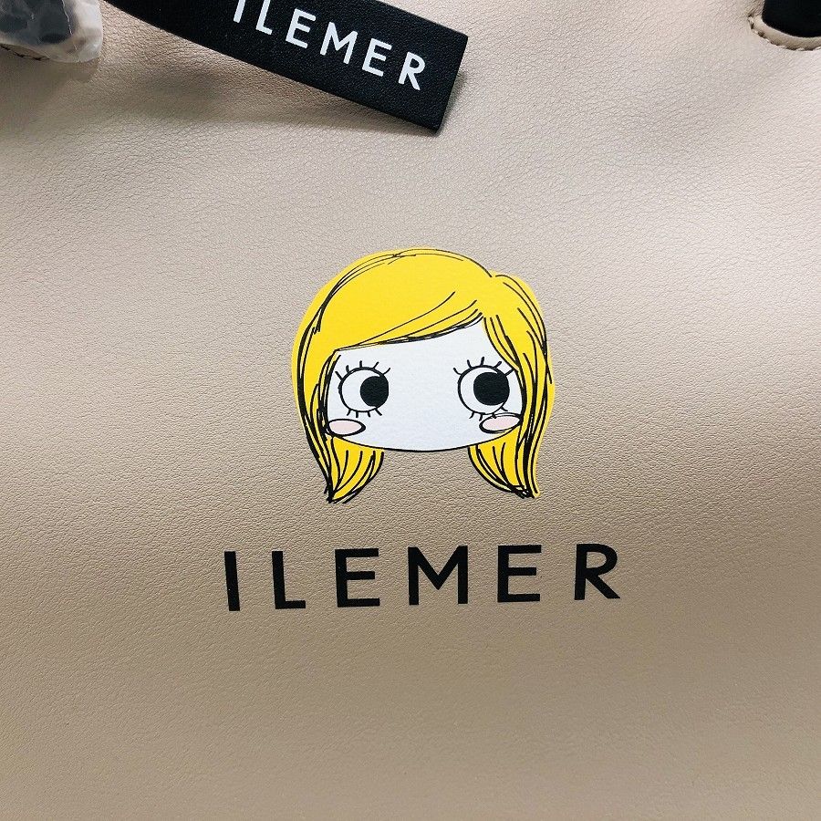 も*2様 【新品未使用】ILEMER VIVI スクエア トートバッグ グレージ 未使用品】ILEMER イルメール VIVI ビビ スクエアトートバッグ