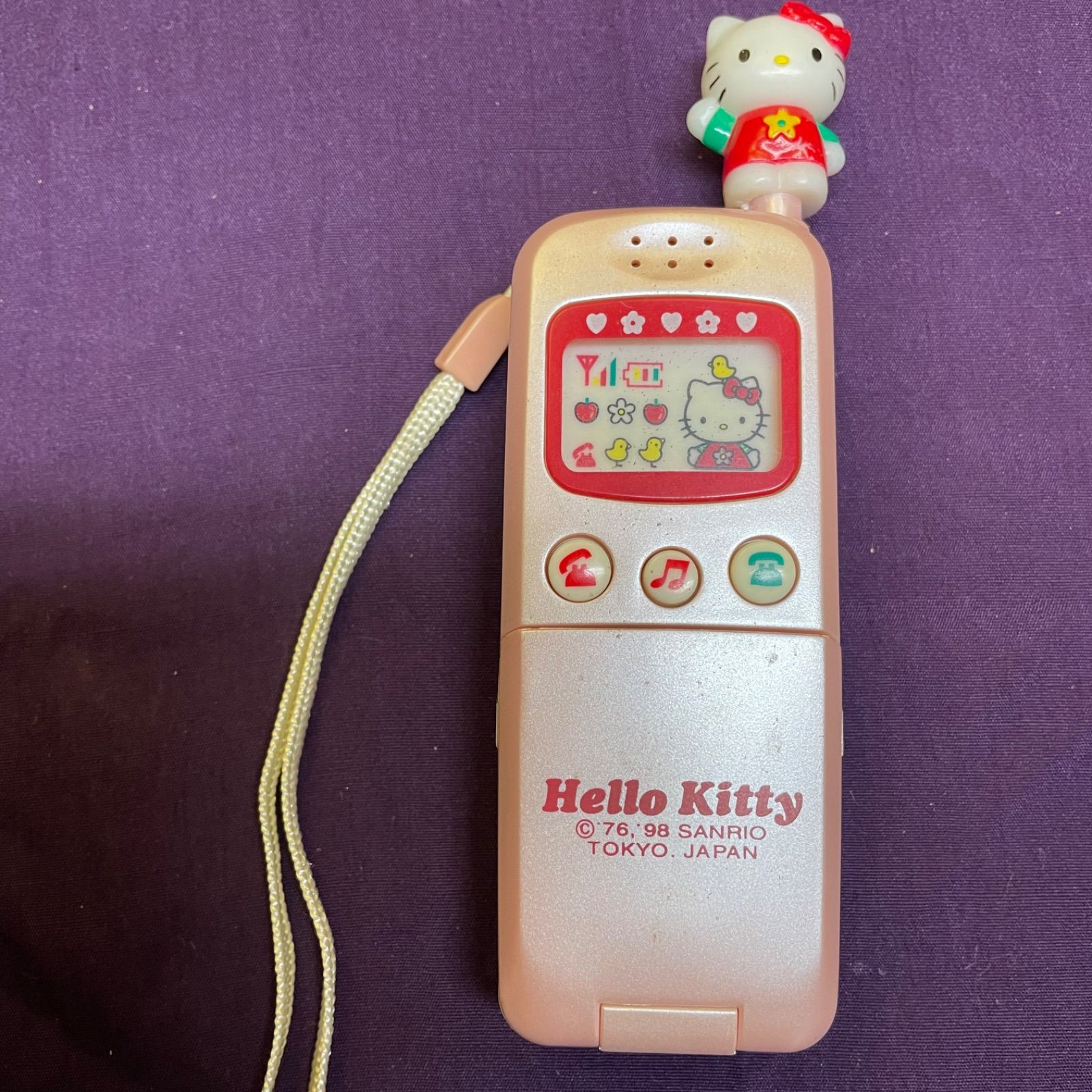 動作OK】キティ レトロ 携帯電話 ケータイ おもちゃ ハロー