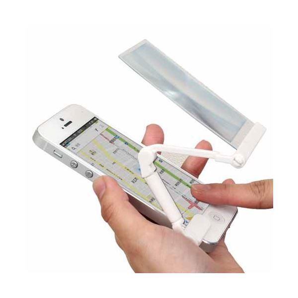 まとめ）サンコー iPhone5対応らくらく操作ルーペ IP5ROPLP-【廃番】