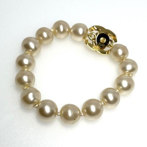 中古】CHANEL シャネル ココマーク ターンロック ブレスレット 96P  