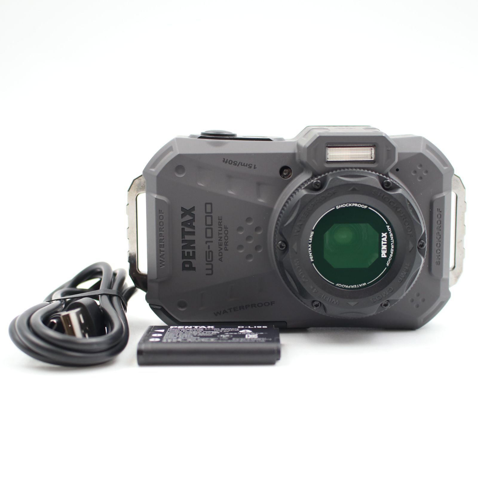 上品 PENTAX WG-1000 グレー 本格防水デジタルカメラ ペンタックス