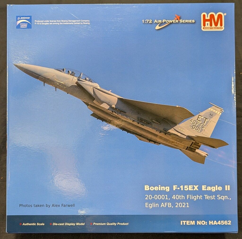 HOBBY MASTER 1/72 F-15EX初号機 `アメリカ空軍 第40飛行試験飛行隊