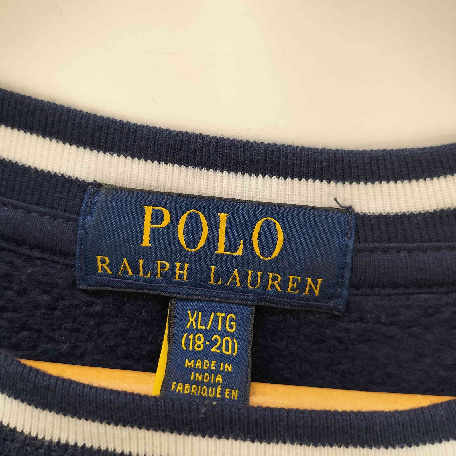 未使用級✨現行品 ポロラルフローレン ポニー刺繍 総柄 スウェット ネイビー ポロラルフローレン POLO RALPH LAUREN ポニー刺繍 前V