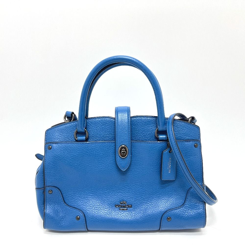 COACH コーチ ハンドバッグ マーサーサッチェル24 37779 レザー ブルー 