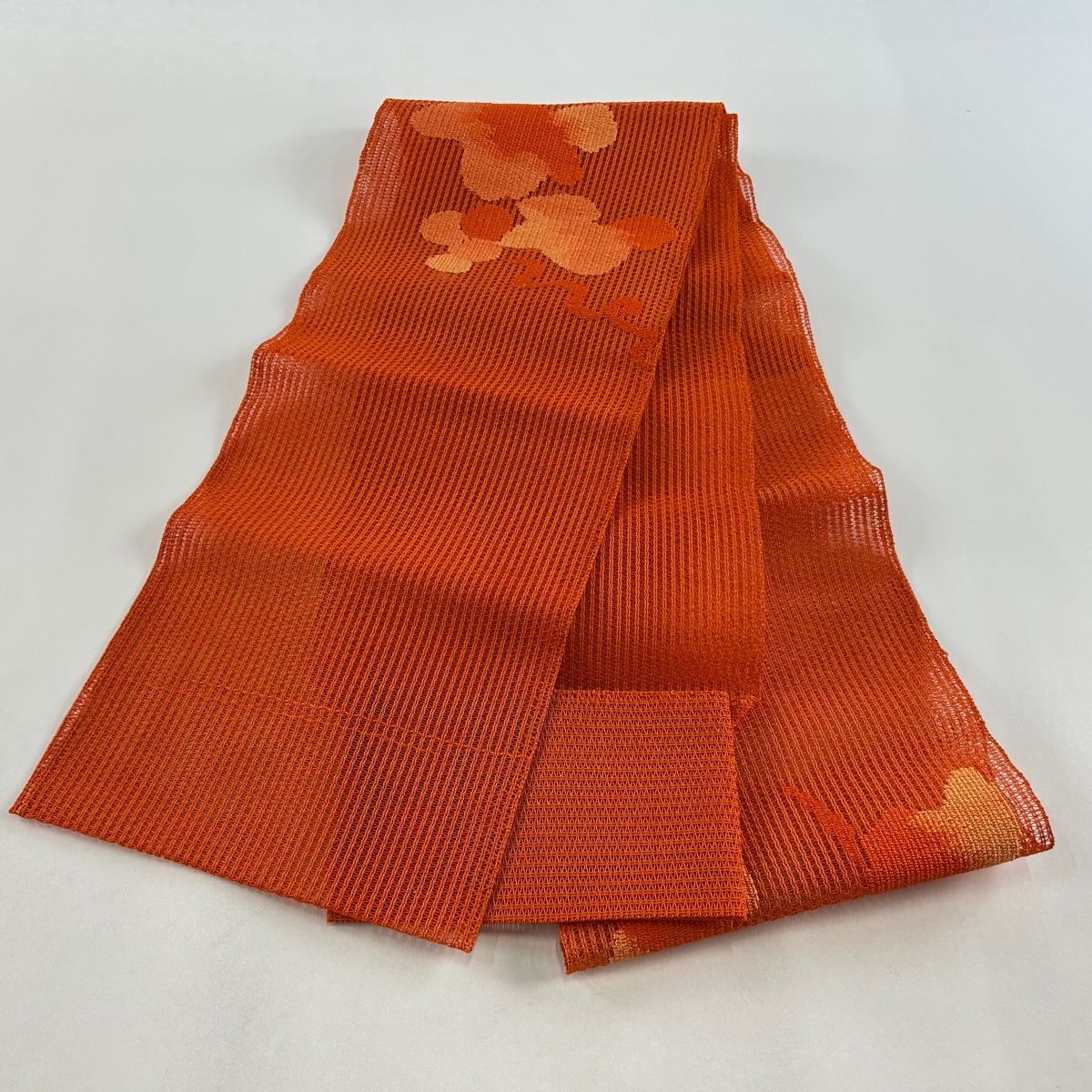 名古屋帯 美品 秀品 夏帯 羅 八寸名古屋帯 松葉仕立て トンネル