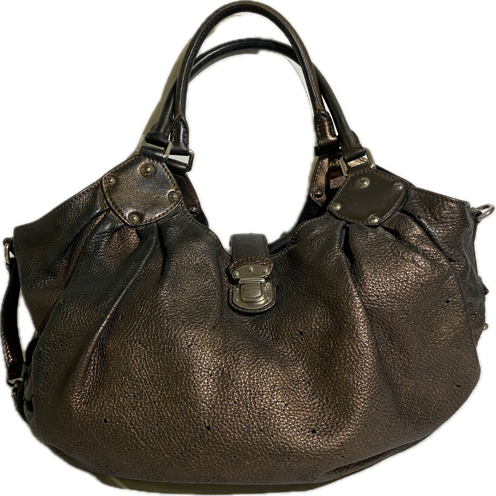 美品 LOUIS VUITTON 買い漁り ハンドバッグ L モノグラムマヒナ