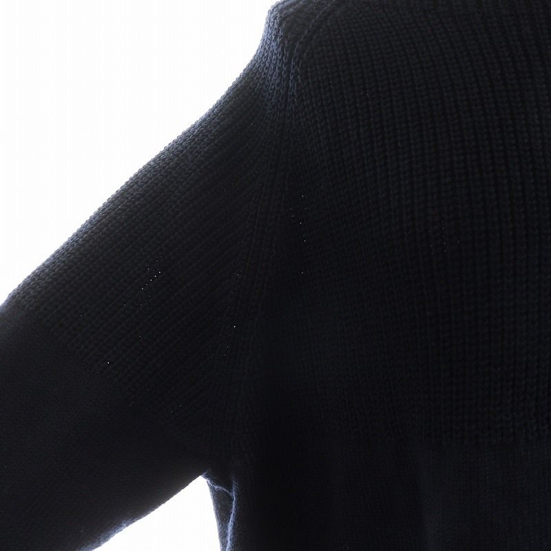 23区 オンワード樫山 22AW ウールコード モックネック ニット KRWWNW0556 セーター リブニット 46 ネイビー 23区 オンワード樫山 22AW ウールコード モックネック ニット