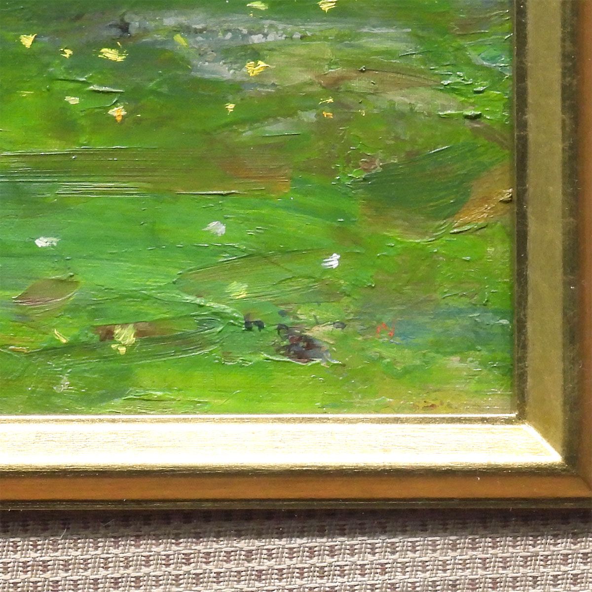 最終値下げ 中畑艸人 馬 さつき 油彩3号 動物画 梅田画廊 原画 油絵