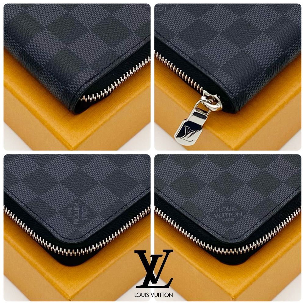 【最高峰品】ルイヴィトン LOUIS VUITTON ダミエ・グラフィット ヴェルティカル ジッピーウォレット N63095 RFID IC搭載  送料無料 送料込み