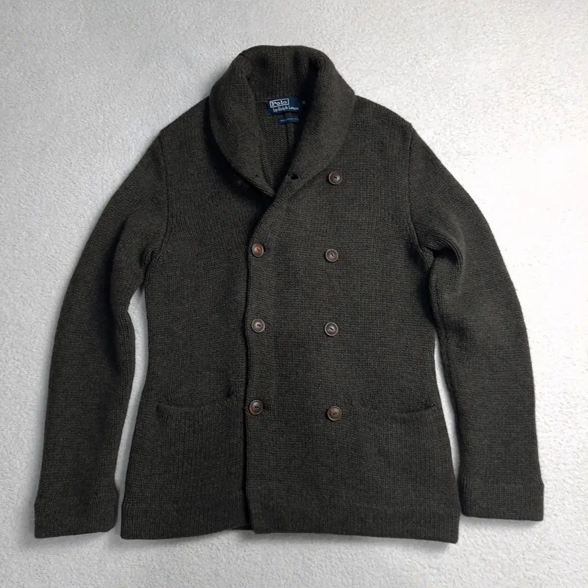 ポロ Ralph Lauren(ラルフローレン) ローゲージ ラムズウール ショールカラー カーディガン