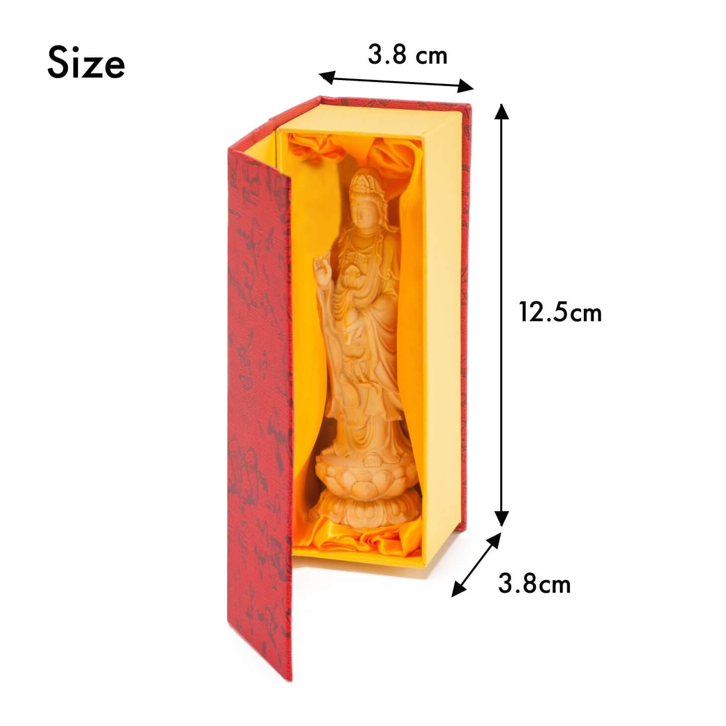 観音菩薩 観音像 幅3.8cm 高さ12.5cm 観音様 仏像 彫刻 携帯 お守り 持ち運び ミニ 手のひらサイズ - メルカリ