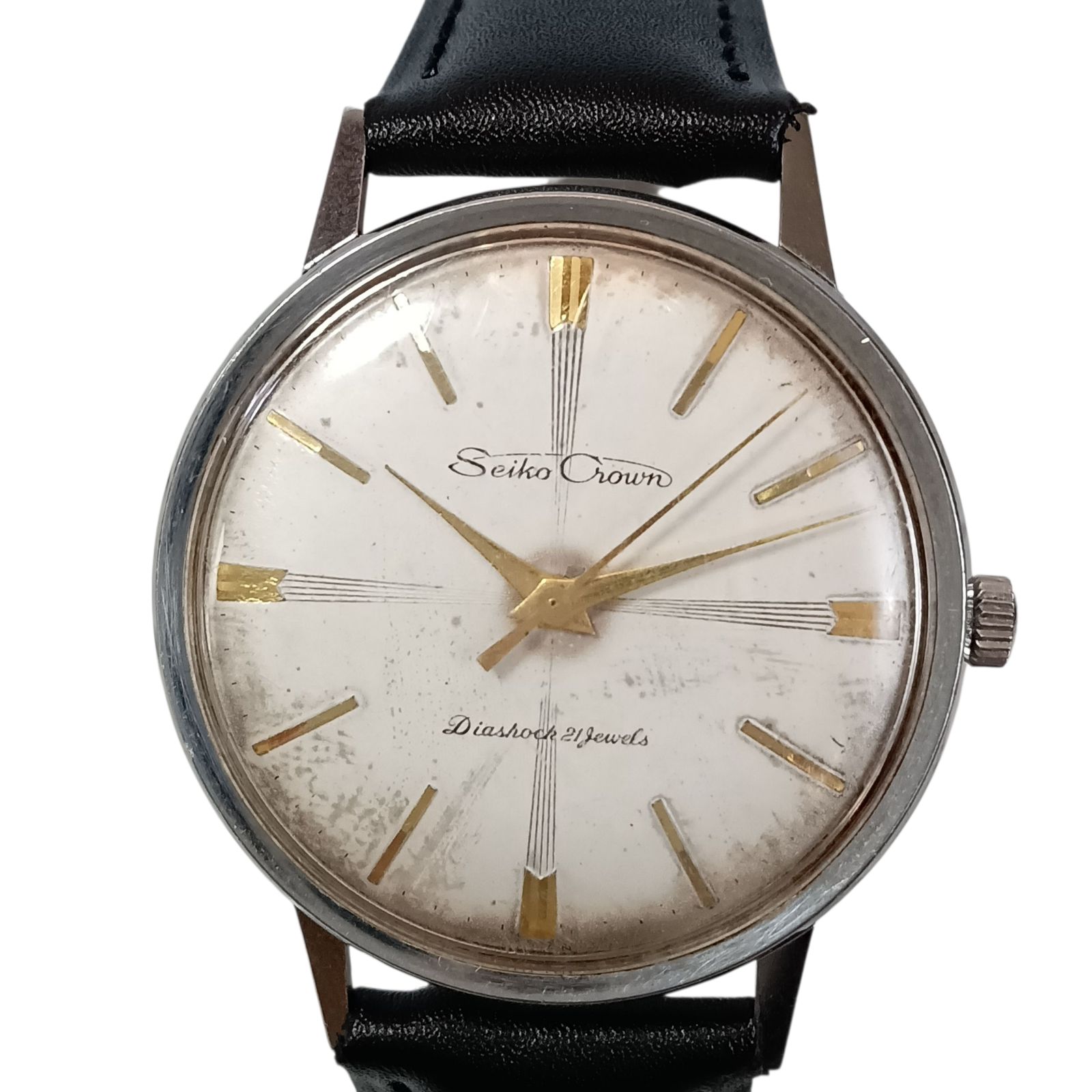 稼働 924-1 SEIKO Crown セイコー クラウン J14089 メンズ腕時計 手巻き