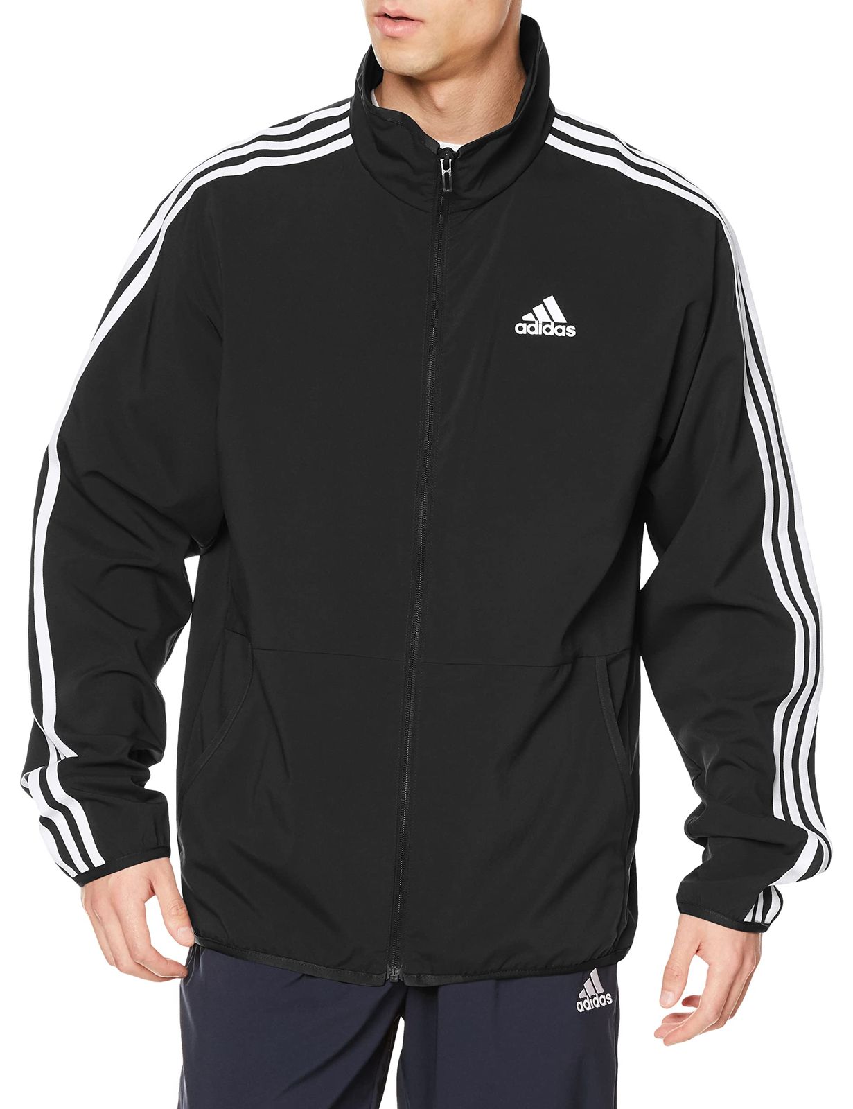 [アディダス] ジャージトップ 3ストライプス レギュラーフィット ライトウーブントラックトップ BXF54 メンズ ブラック(IA9374) M [ブラック(IA9374)] [M]