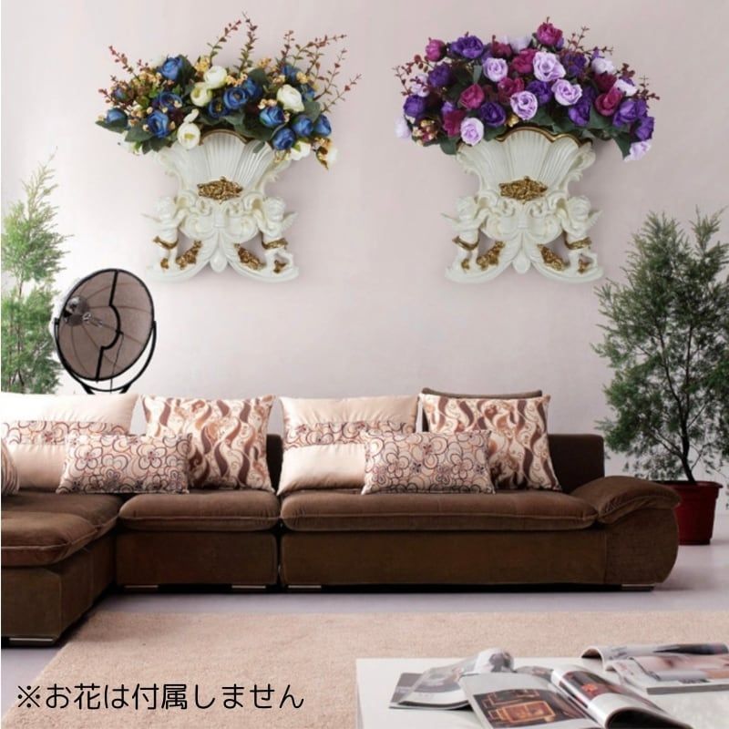 花瓶 壁掛け フラワーベース 天使 ロココ調 欧風 スタイル