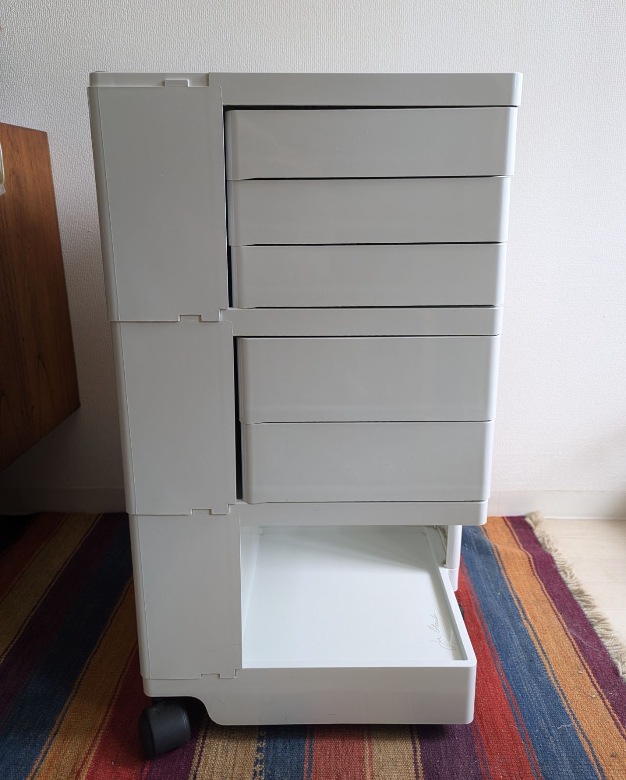 B-LINE ボビーワゴン3段5トレイ 中古 ホワイト ボビーワゴン 3段5トレイ