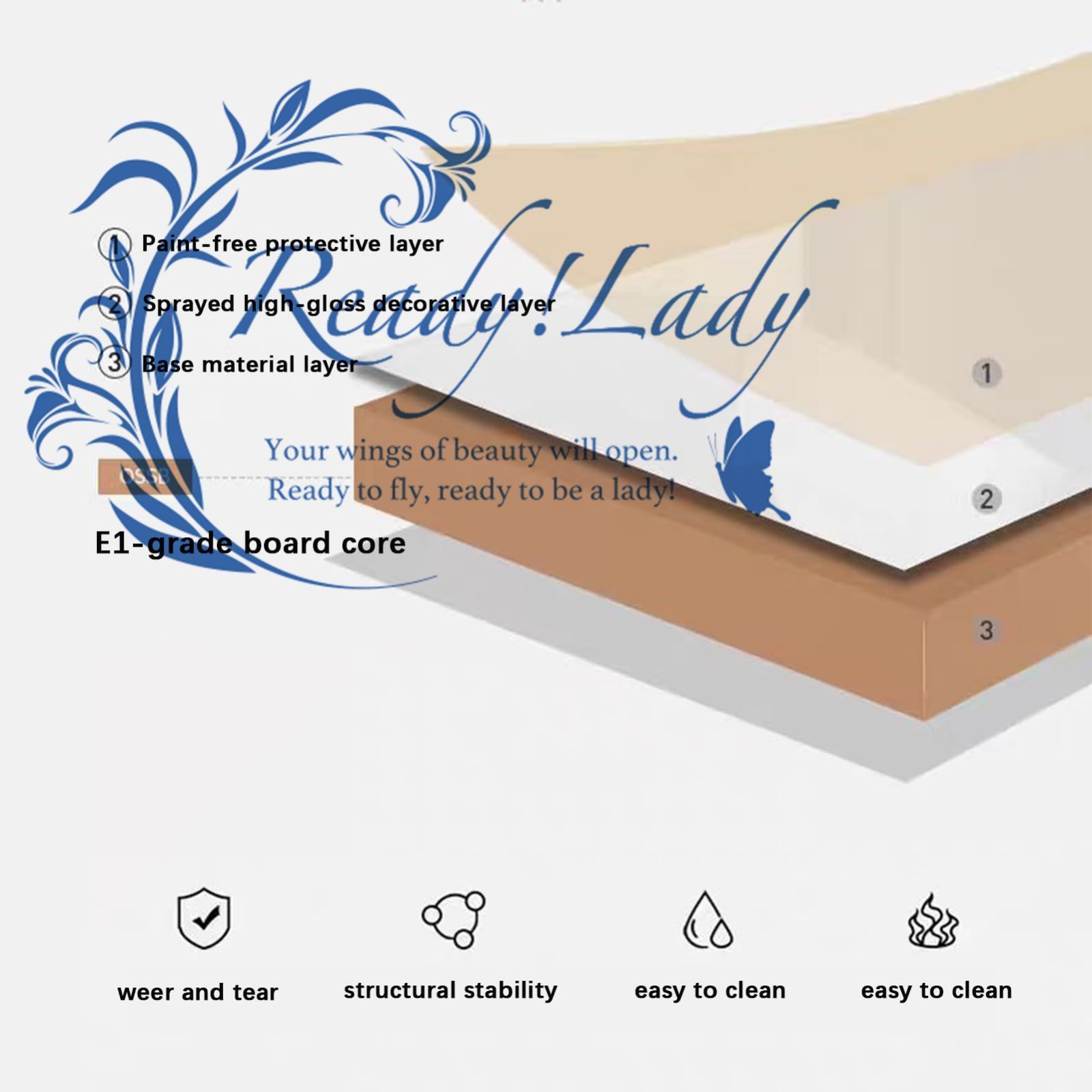 木製受付テーブル