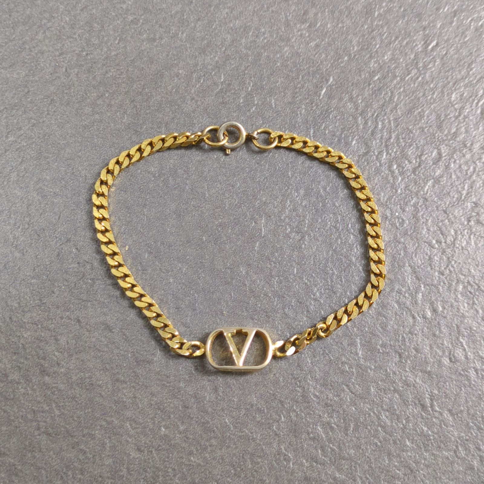 VALENTINO Vロゴ ブレスレット ゴールド 喜平 ヴァレンティノ