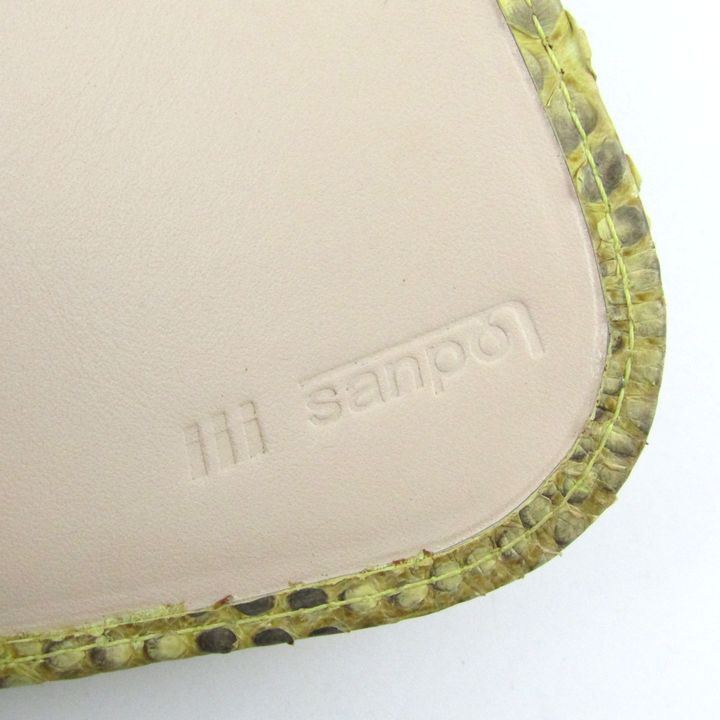 サンポウ 三宝 二つ折り財布 パイソン ヘビ革 レザー がま口 小銭入れ
