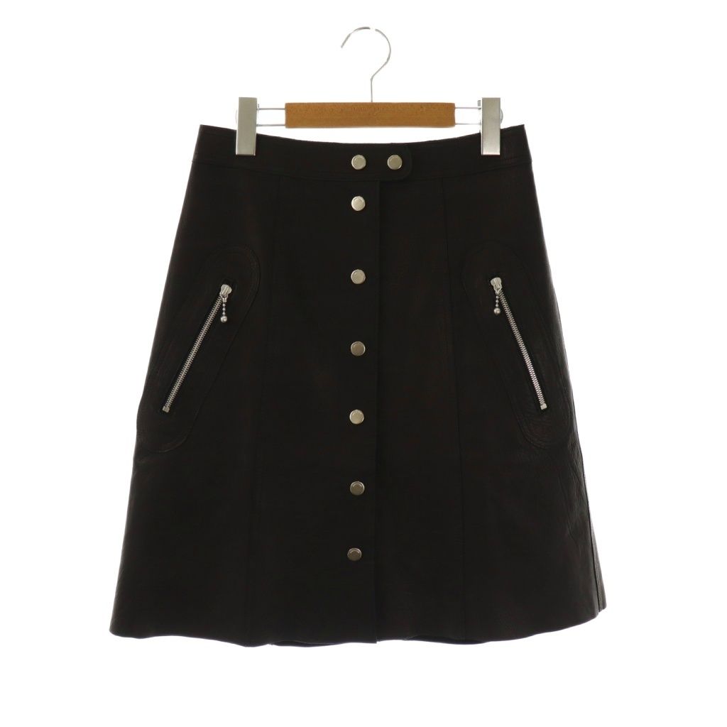マディソンブルー MADISONBLUE LEATHER SNAP HARF SKIRT