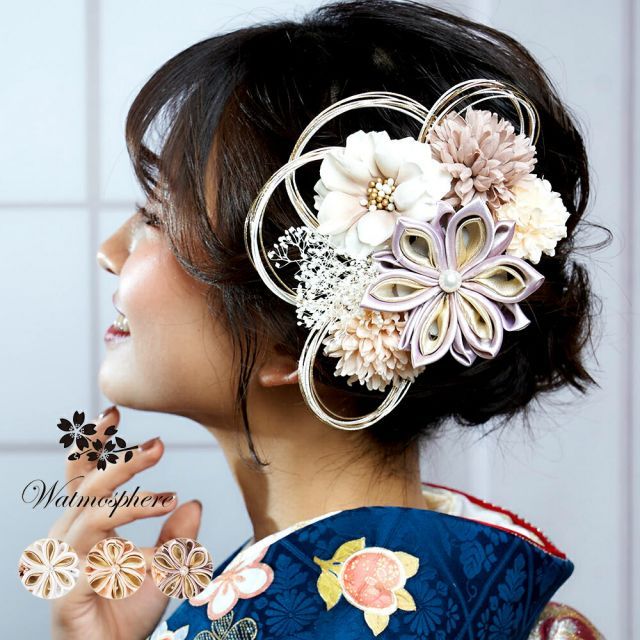 【名古屋帯】未使用品✾やさしい縞に咲く牡丹と萩/刺繍/グレー/八寸/377cm 梅枝に小鳥と牡丹刺繍の名古屋帯 110,000円(税込)帯24-12-27ご