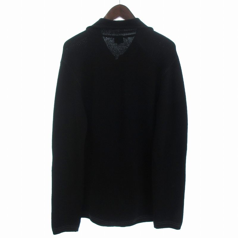 アルマーニコレツォーニ　ブラック　ジャケット アルマーニ コレツィオーニ ARMANI COLLEZIONI ニットジャケット