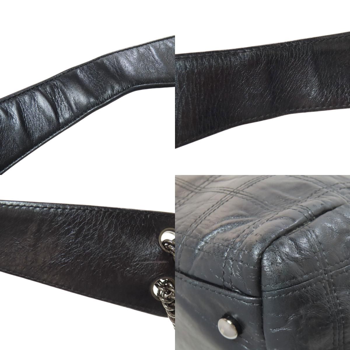 CHANEL シャネル チョコバー シルバー金具 カーフ ショルダーバッグ CHANEL シャネル チョコバー シルバー金具 ショルダーバッグ