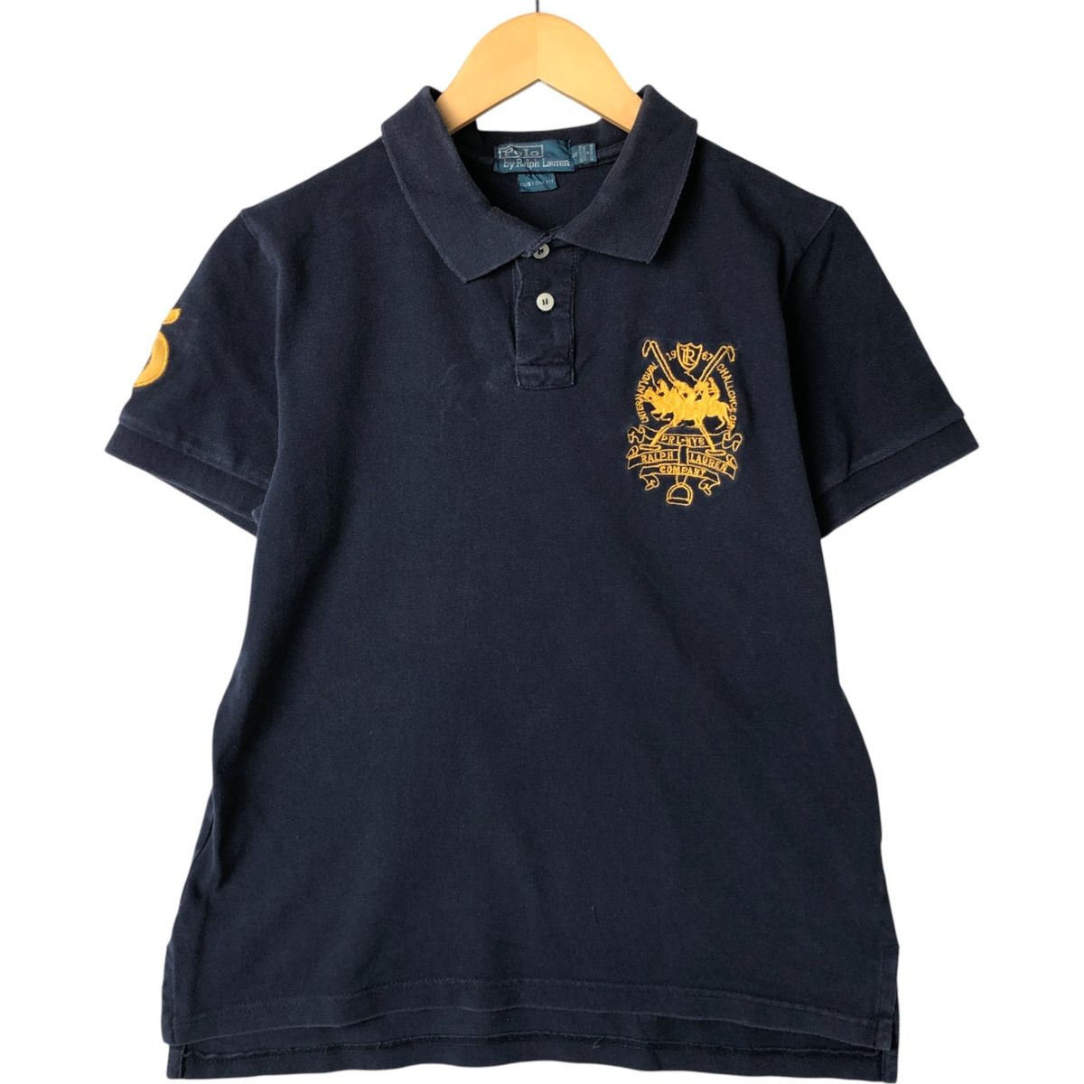 古着 ラルフローレン Ralph Lauren POLO by Ralph Lauren CUSTOM FIT トリプルポニー 半袖 ポロシャツ メンズM相当|eaa548094